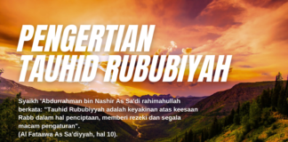 PENGERTIAN TAUHID RUBUBIYYAH